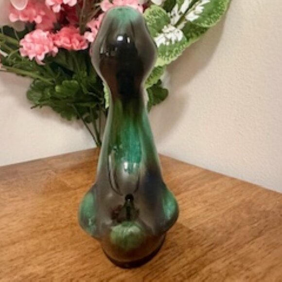 Vintage Blue Mountain Pottery Duck Figurine – Green Drip Glaze – Canadian Mid-Ce - Picture 6 of 6